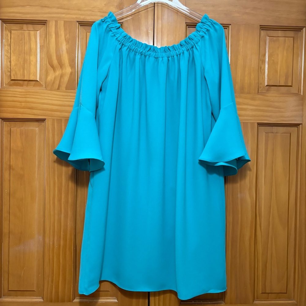 Trina Turk Vibrant Aqua Blue Dress Size Large NWT - Picture 3 of 12
